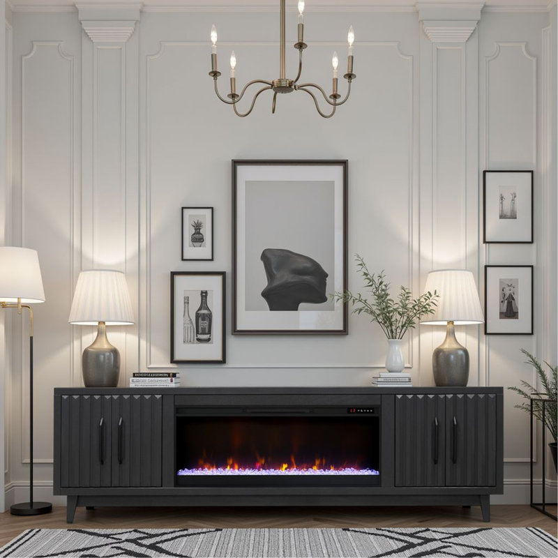 94 Inch Fireplace TV Stand, For Tvs Up To 100 Inches