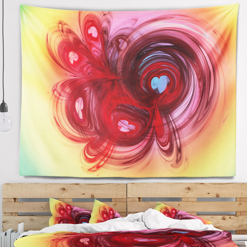 Tapisserie «Corwin Waves Around the Hearts», H 78 po x l 92 po