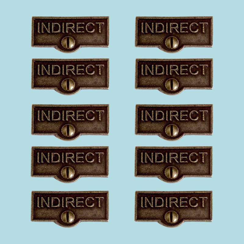 Switch Tags Indirect Name Signs 1-Gang Rocker Wall Plate