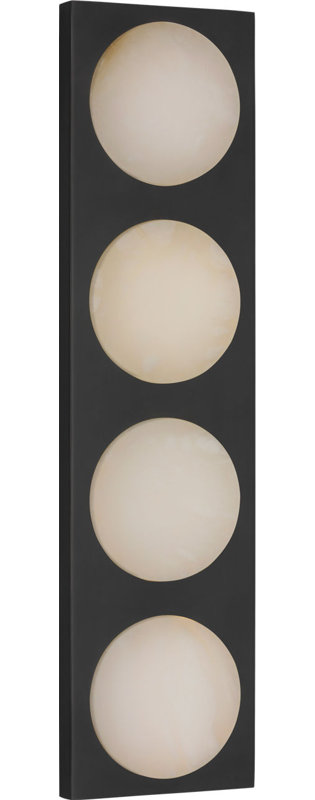 Dichotomy Sconce with Alabaster, 18" H x 4.5" W x 0.75" D, Bronze, 4 Lights