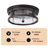 Joandra 2-Light Bulbs Retro Farmhouse Seeded Glass Shade Dimmable Flush Mount Light Fixtures
