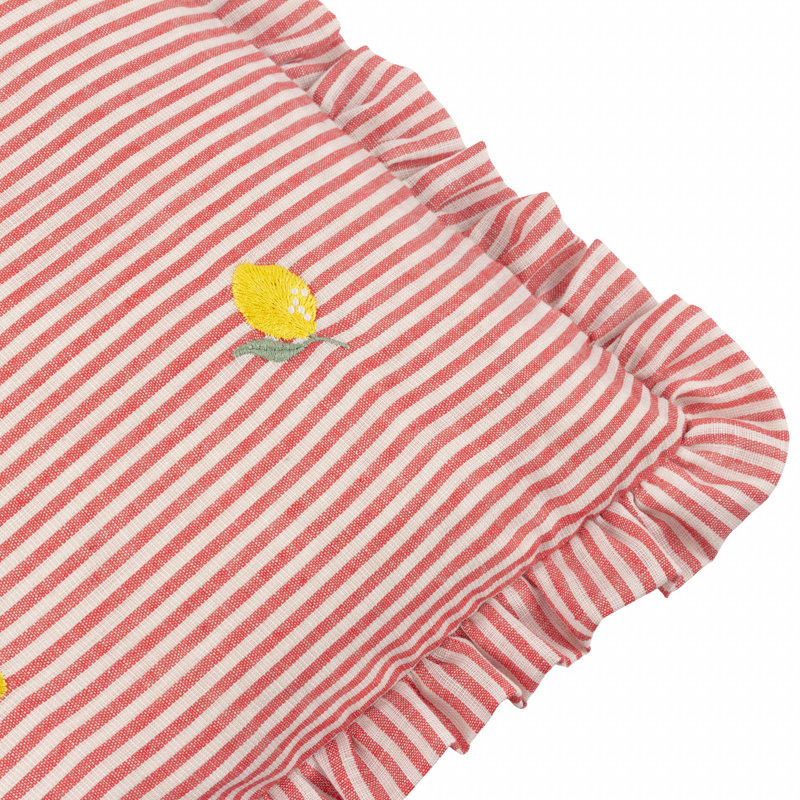 Les Fruites Striped Rectangular Cushion, Polyester