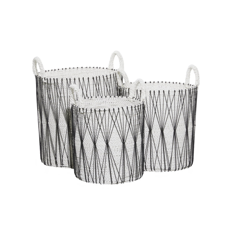 Ensemble de 3 paniers en plastique