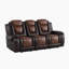 Canapé inclinable manuel en faux cuir 85,5 po Chantasia avec porte-gobelets rabattables au centre-1931497619