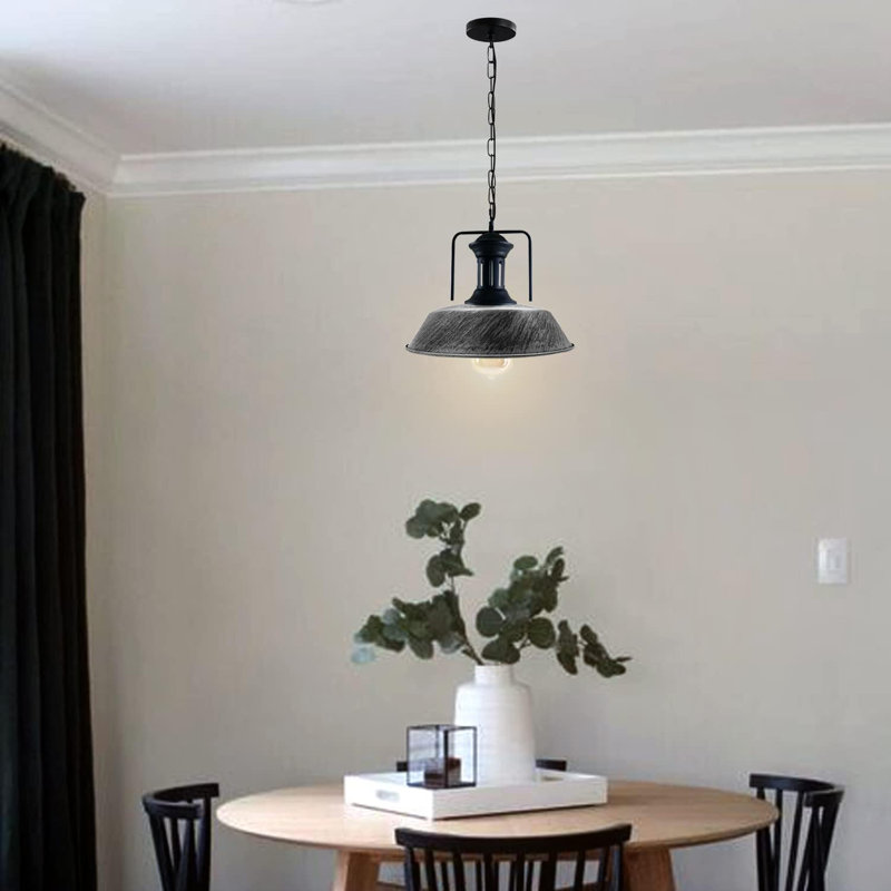 Colston 1 - Light Brushed Silver Pendant