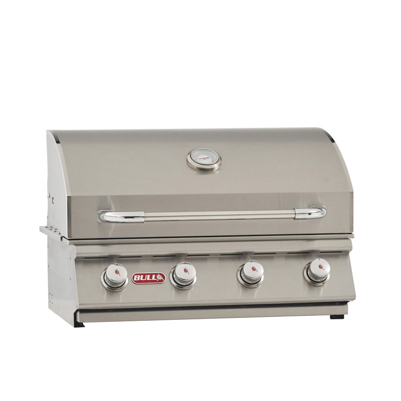Barbecue au gaz convertible intégré à 5 brûleurs Bull Brahma - gaz naturel ou propane liquide, Gaz naturel
