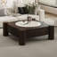 Table basse carrée en bois manufacturé Smoky Wood