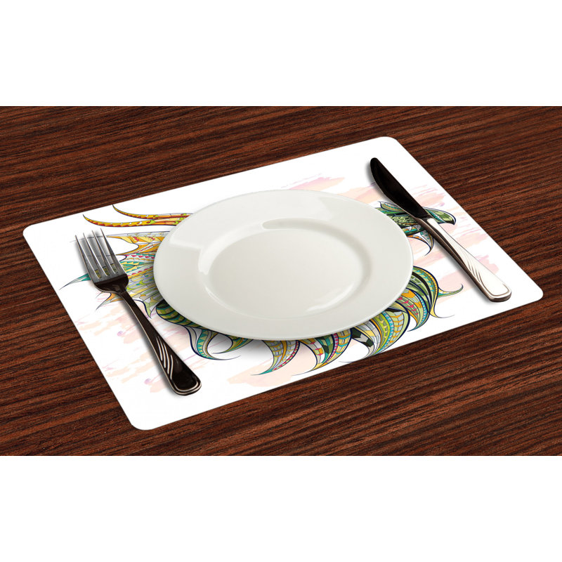 Polyester Abstract Rectangle Placemat