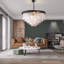 12 Light Crystal Chandelier, Modern Contemporary 5 Tier Hanging Chandelier for Dining Room Living Room Bedroom
