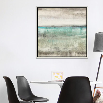 Aqua Horizon II - reproduction d'art murale - toile encadrée