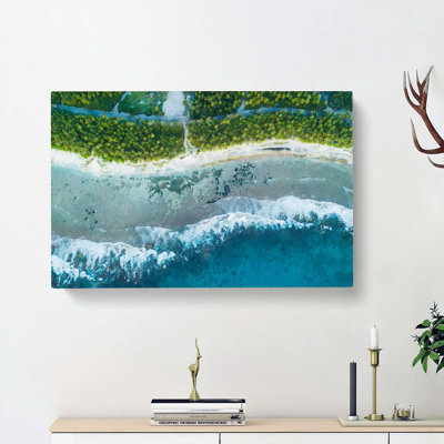 Over The Maldives - Wrapped Canvas Painting
