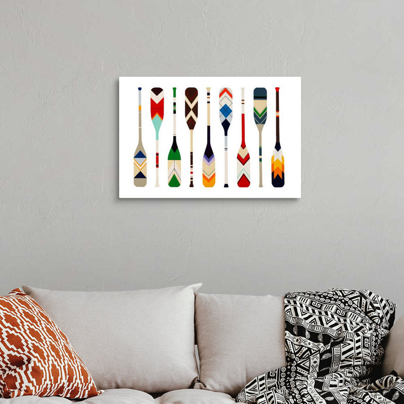 «Rowing Crew II» par Sydney Edmunds, reproduction d'art graphique sur toile, Toile tendue, H 20 po x l 30 po x P 1,25 po