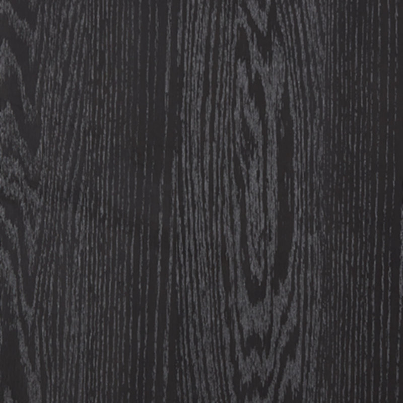 Modern Black Square Wood End Table with Storage