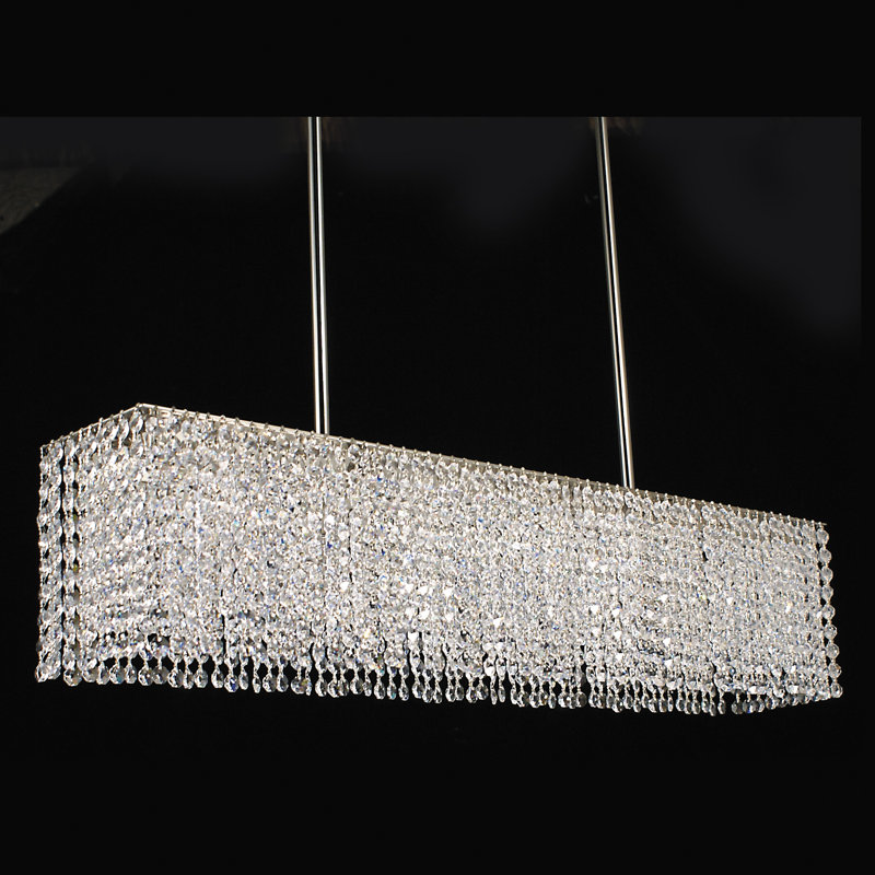 Luminaire suspendu linéaire pour îlot de cuisine 4 lumières Mauldin