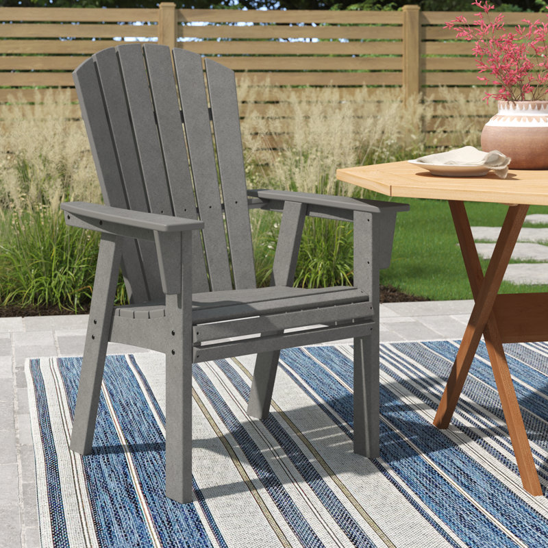 Chaise Adirondack POLYWOOD Nautical Curveback, Gris ardoise