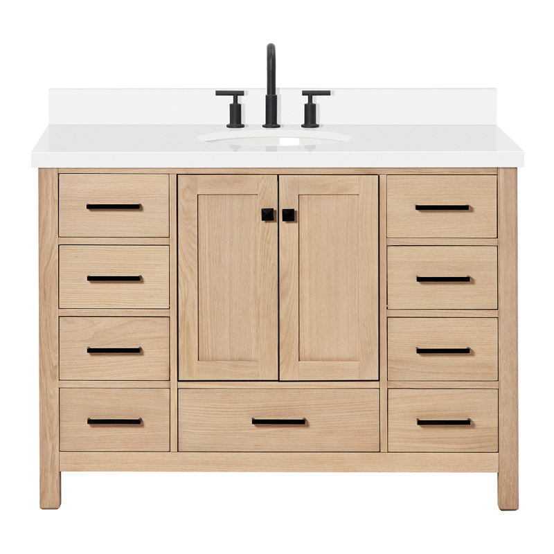 Ensemble de meuble-lavabo simple 48 po Cambridge, Oval, Chêne