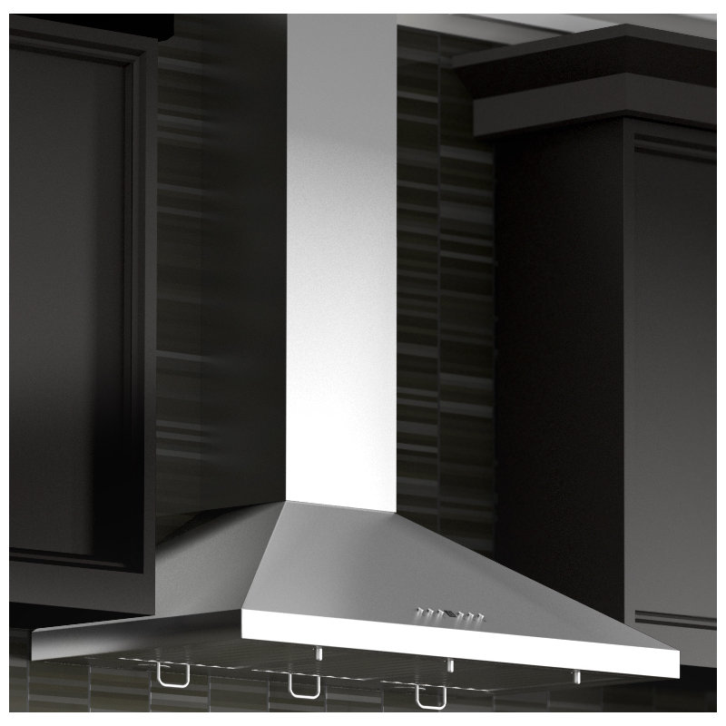 48" KL2 400 CFM Convertible Wall Mount Range Hood in Brushed Stainless Steel, 30"
