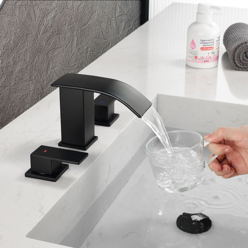 Widespread 2-handle Bathroom Faucet with Drain Assembly