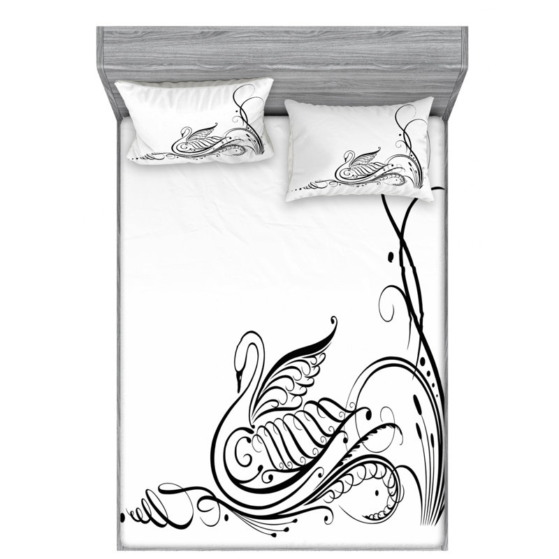 Microfiber Sheet Set, Queen Sheet Set with Fitted Sheet