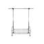 Barre à vêtements extensible en métal chromé