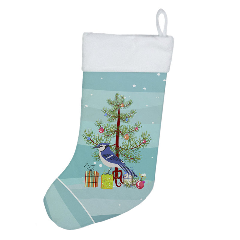 Jay Bird Merry Christmas Stocking
