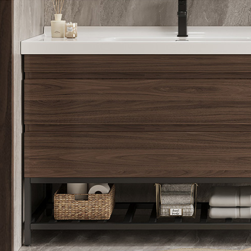 Light luxury retro and simple bathroom cabinet