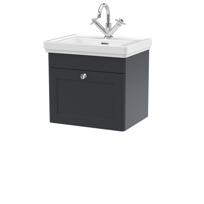 Classique 500mm Single Bathroom Vanity with Vanity Top, Satin Anthracite