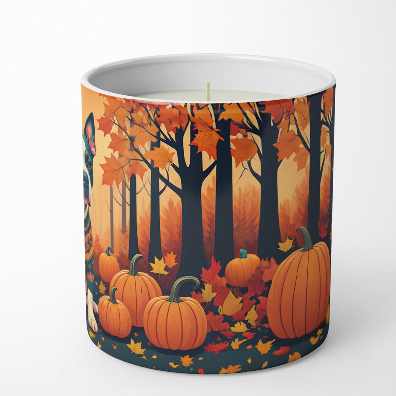 Bougie parfumée Pumpkin Spice avec support en céramique