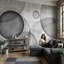 Décoration murale industrielle amovible en béton à texture ciment-599358007-599358001