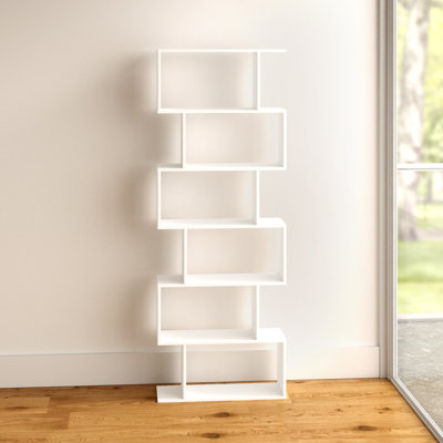 Geena 190.5cm H x 70cm W Geometric Bookcase