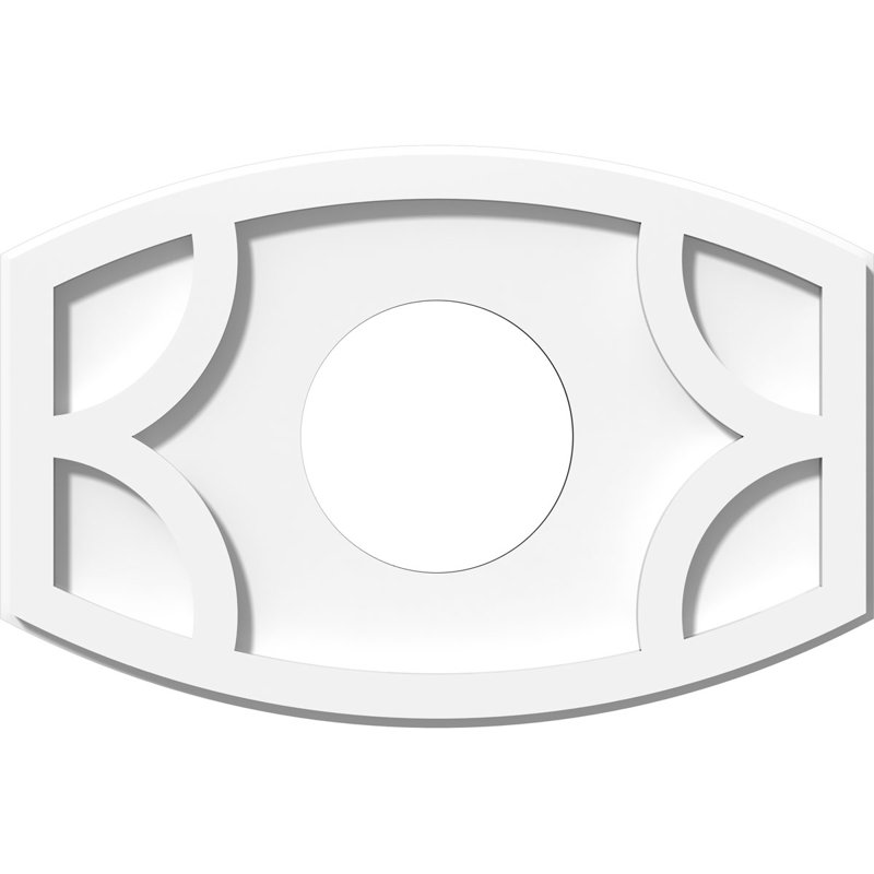 Médaillon de plafond contemporain en PVC de qualité architecturale Kailey, H 1 po x l 16 po x P 10,625 po