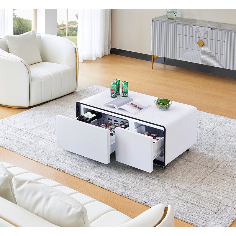 Table basse simple, Blanc
