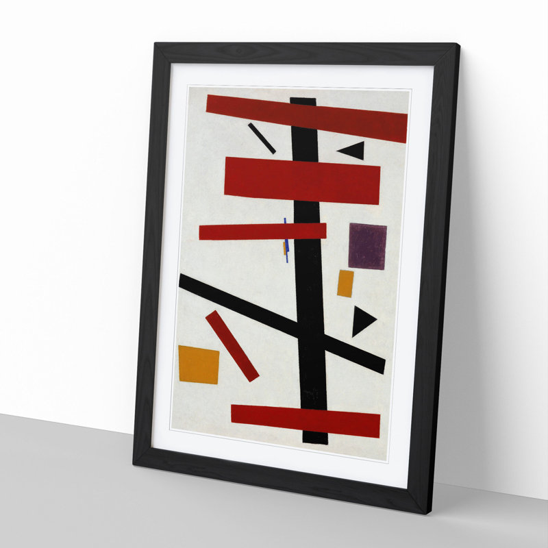Supremus Vol.50 by Kazimir Malevich - Picture Frame Graphic Art, 65cm H x 48cm W x 2cm D, Black Framed