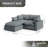 Upholstered Cloud Modular Sectional Sofa, Modern Comfy Couch Filled With Down, Convertible Deep Seat Couches For Living Room Apartment Lounge Bedroom-1789063599