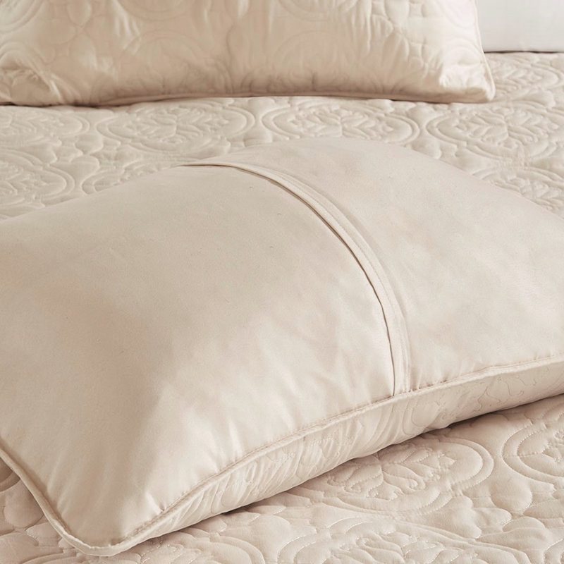 3 Reversible Bedspread Khaki Queen - , Graceful Appeal