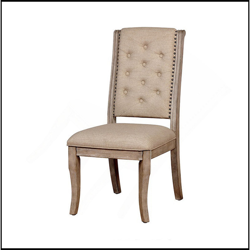 Ensemble de 2 chaises de salle à manger Natural Rustic Tone