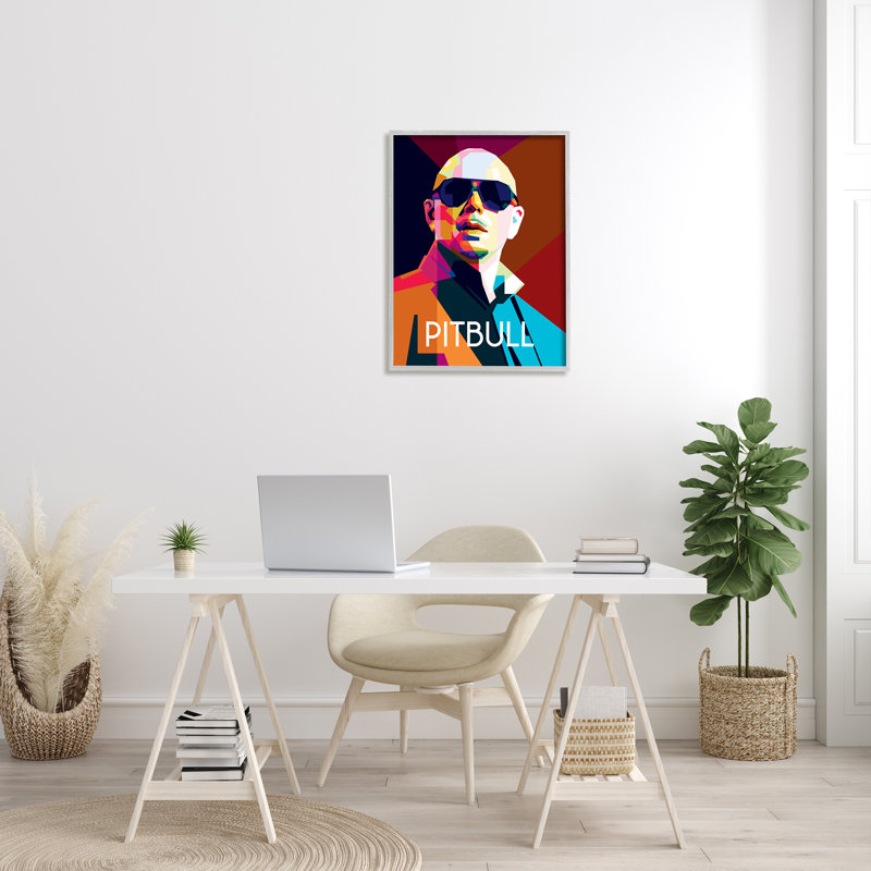 «Pitbull Modern Portrait» par Birch & Ink - impression, H 30 po x l 24 po, Estampe numérique Farmhouse