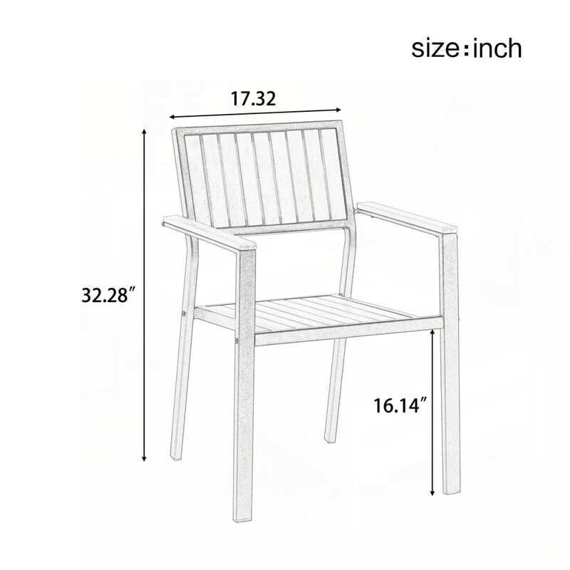 Ensemble repas d'extérieur avec chaises et table extensible, Noir / naturel