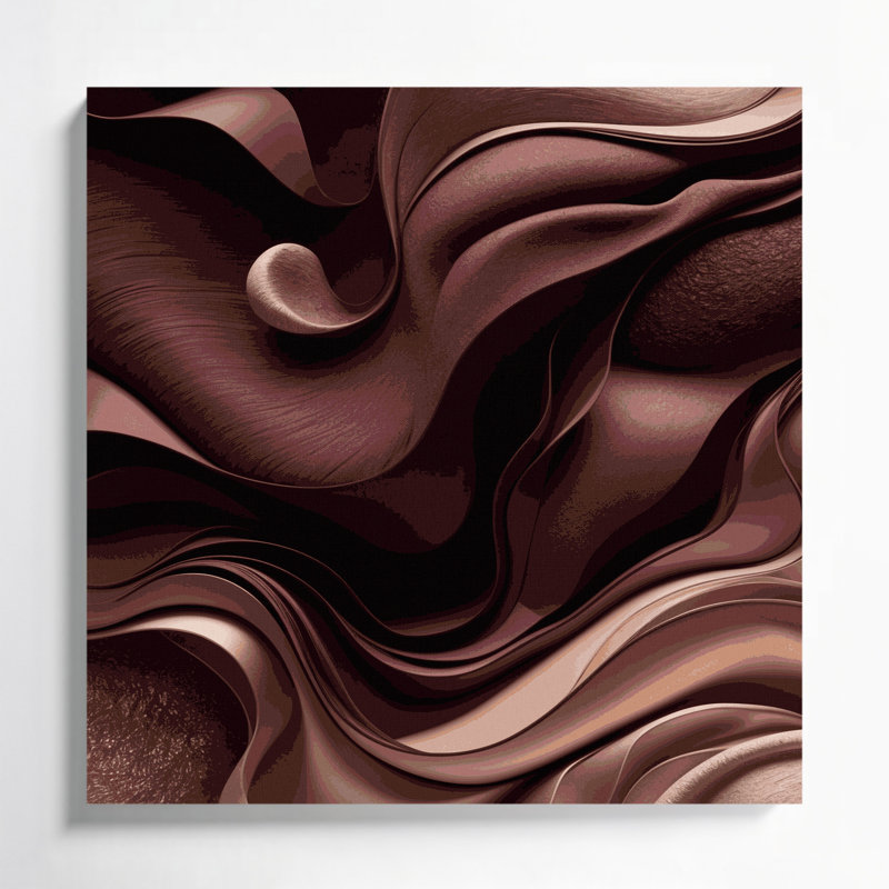 Paysage abstrait 4, art mural sur toile noire, H 12 po x l 12 po