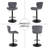 Pet-Friendly Adjustable Height Swivel Bar Stool with Back, Scratch-Resistant Tech Fabric, Footrest and Black Metal Base – Durable Bar Chair for Kitchen Island, Dining Bar, Cat & Dog Owners-377642017-370127099