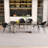 Tempered Glass Stainless Steel black Dining Table-1003059330