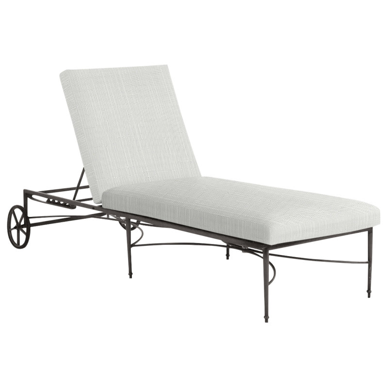 Roma Aluminum Chaise, Verona Silver, No Welt