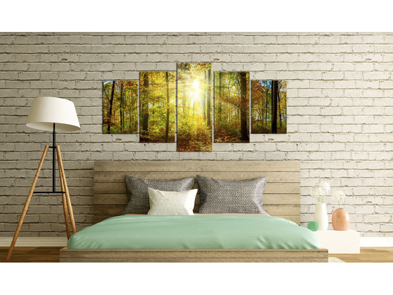 5 Piece No Frame Print on Canvas, 200 cm x 100 cm