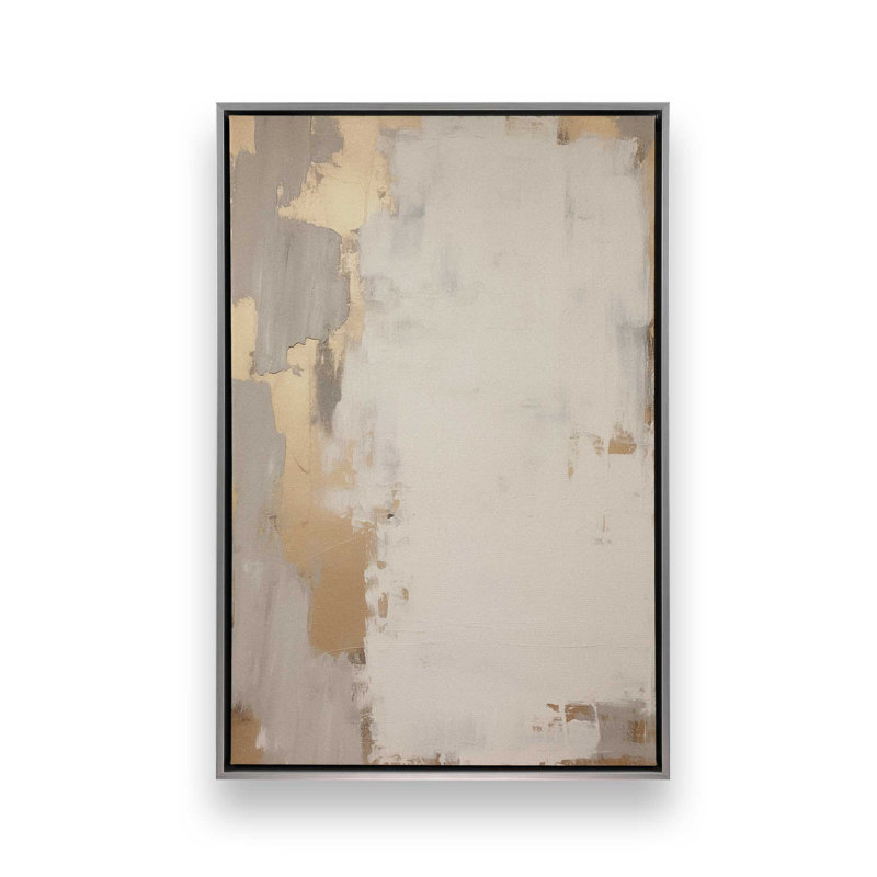 Toile roulée Golden Haze II, H 30,75 po x l 20,75 po x P 1,75 po, Cadre flottant en chrome poli