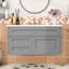 Meuble-lavabo flottant mural 36 po avec lavabo en céramique, 2 tiroirs et plateau basculant 36 po-130182717