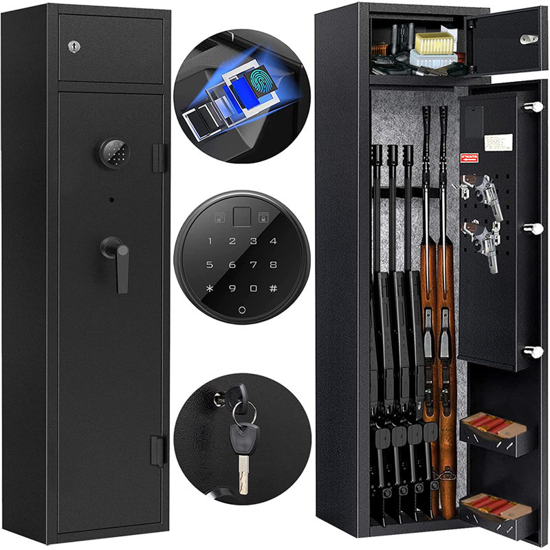 Kaer Black Steel Dual Lock Gun Safe with Shelves