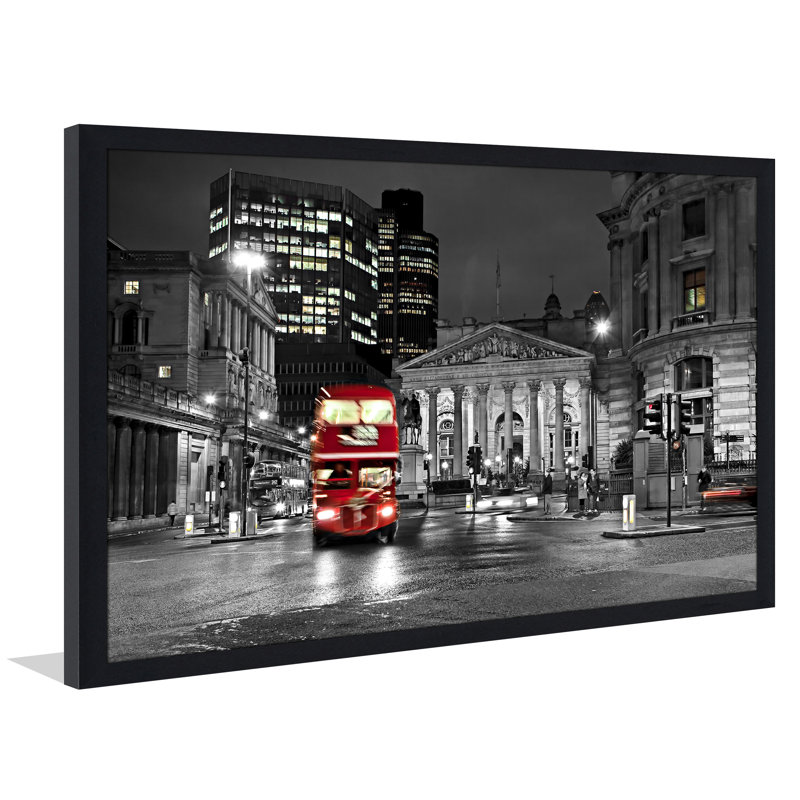 « london england », reproduction de photo encadrée, H 27,5 po x l 39,5 po x P 0,75 po
