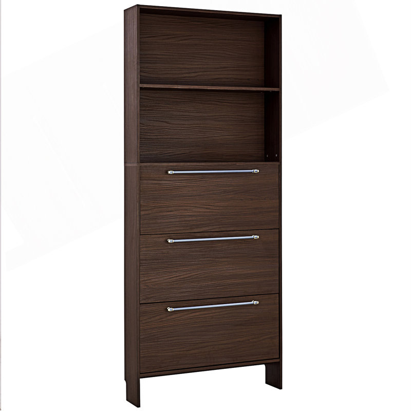 Armoire à chaussures avec 3 tiroirs rabattables, étagère à chaussures étroite, armoire de rangement pour chaussures d'entrée, armoire d'appoint