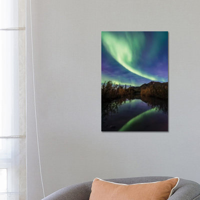 Aurora Reflections 1 Piece Wrapped Canvas Wall Art