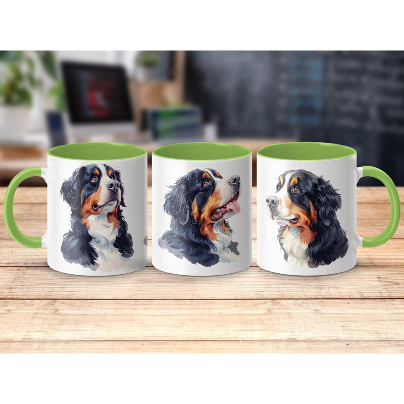 Ceramic Coffee Mug, Light Green, 2